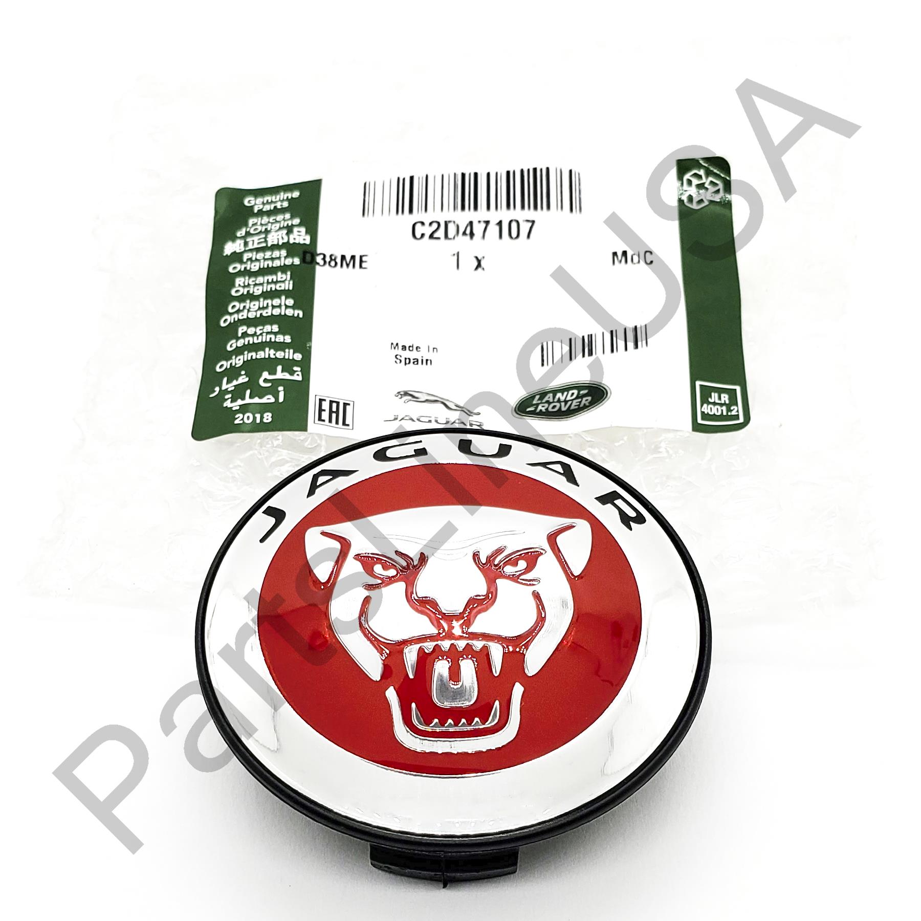 Picture of Genuine Jaguar Red Wheel Badge Center Cap XJ XK XF F-Type C2D47107